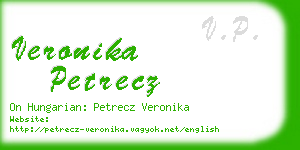 veronika petrecz business card